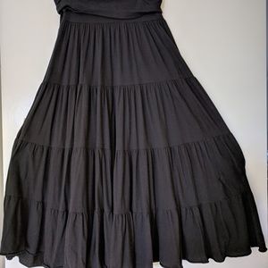 Black flared skirt